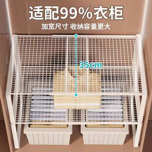伸缩鞋架衣柜分层隔板柜子收纳神器衣橱鞋柜隔断整理板橱柜内可伸