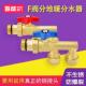 黄铜F阀地暖管分水器铝塑管1620 1216转6分1寸内外丝活接水管球阀