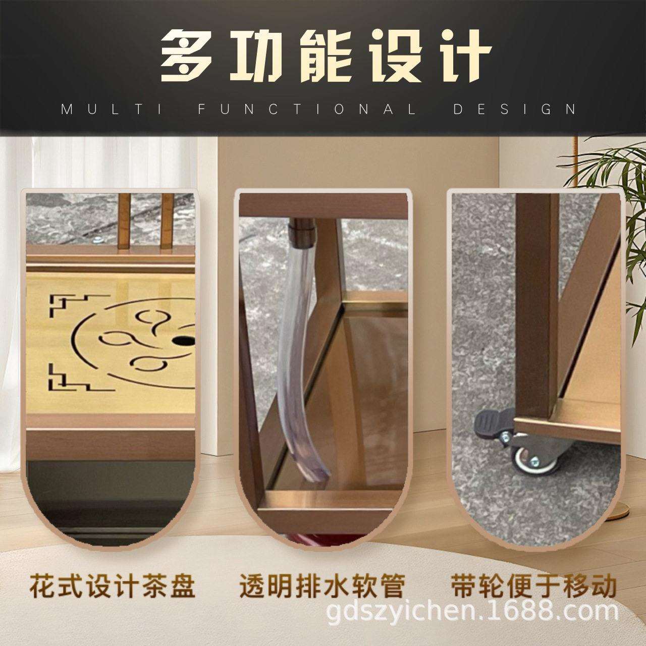 茶水车不锈钢酒店排挡家用泡茶车餐饮茶水车手推车多功能服务车
