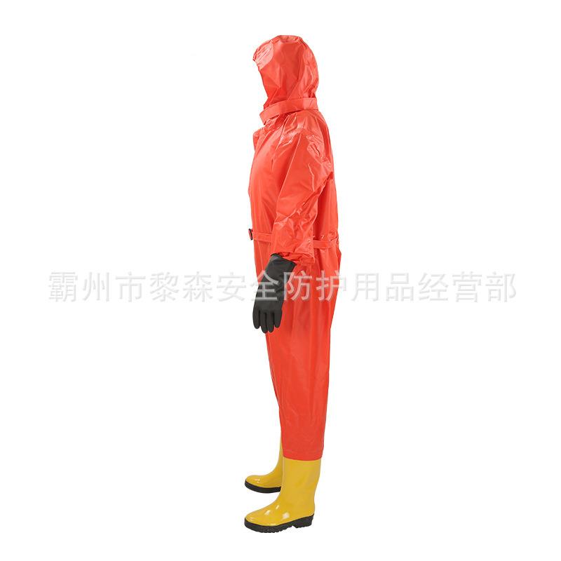 二级化学防护服轻型防化服耐酸碱工作服连体无尘生物防护服防化服