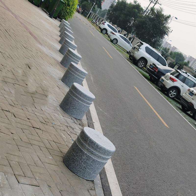 石雕挡车柱公园挡车球路边花石岗岩石墩摆件防户外大场理石路障柱