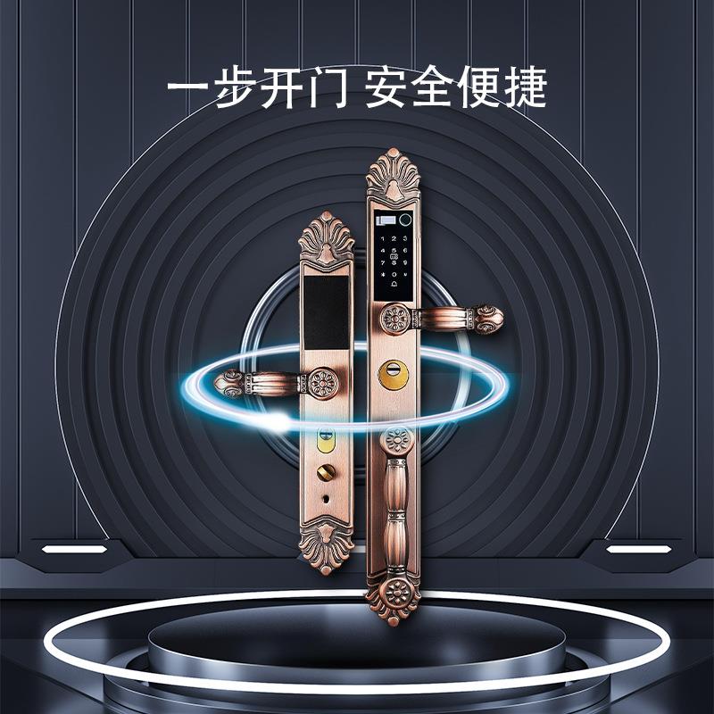 别锁大门指纹TG-B01子锁复古新中式防盗双开门电锁智门能墅密码锁