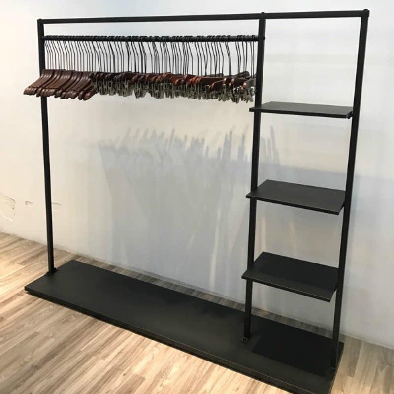 铁艺简易服装架男女服装店展示架挂衣架子正挂落地式侧挂衣服货架
