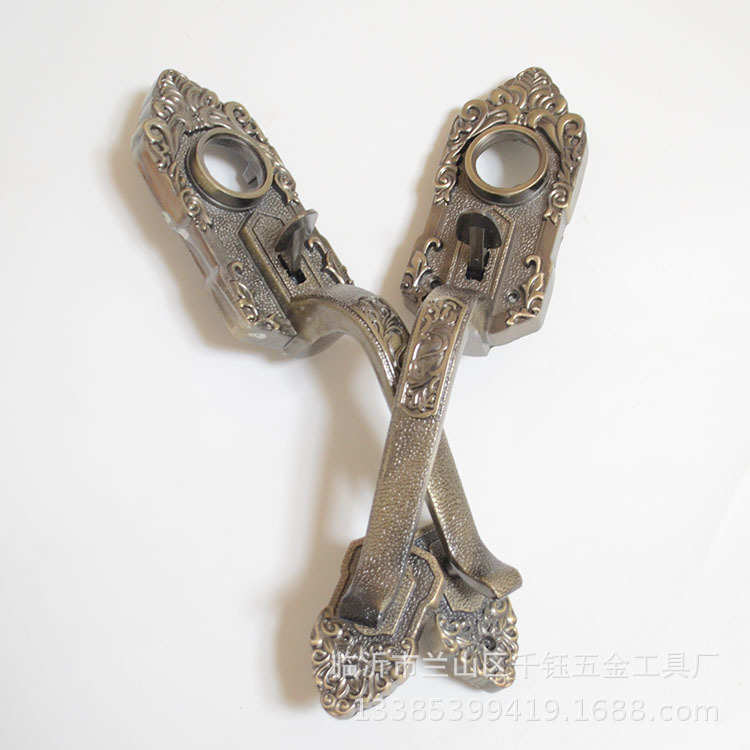 老式防盗门锁 仿青古铜拉手锁 罗普斯金门锁 按压锁大门锁 仿古锁