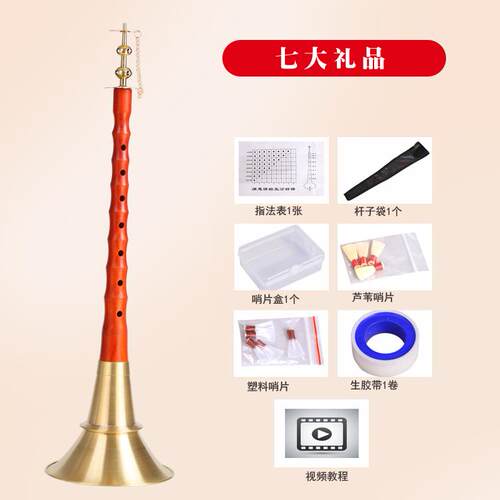 正品南剧民间唢呐 铝杆乐唢呐 乌木唢呐乐器 送哨片不定贵调湖唢