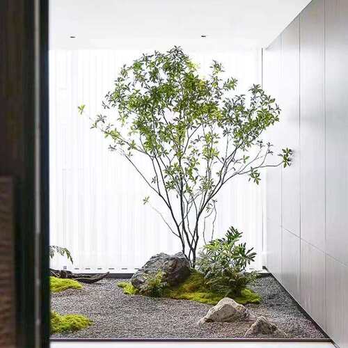 高端马醉木橱窗造景仿生植物室内装饰树大型假树简约景观仿真绿植