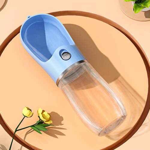Summer Portable Pet Dog Water Bottle 300ml Drinking Bowl for