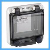 4回路空开 床包4相漏电保护器罩PC塑料阻燃4P防水按钮防护罩IP67