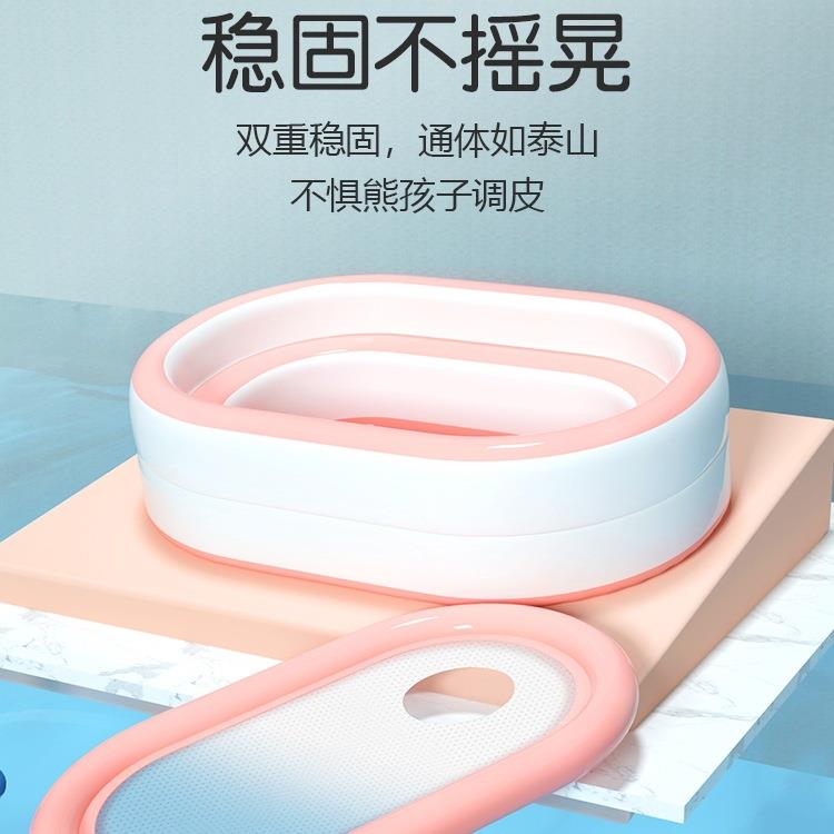 新生婴儿洗澡盆0到3岁可折叠坐躺托网兜儿童家用大号充气宝宝浴盆
