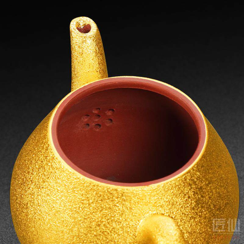鎏金紫砂壶单壶带过滤全手工家用原矿老紫泥大号泡茶壶冲茶器