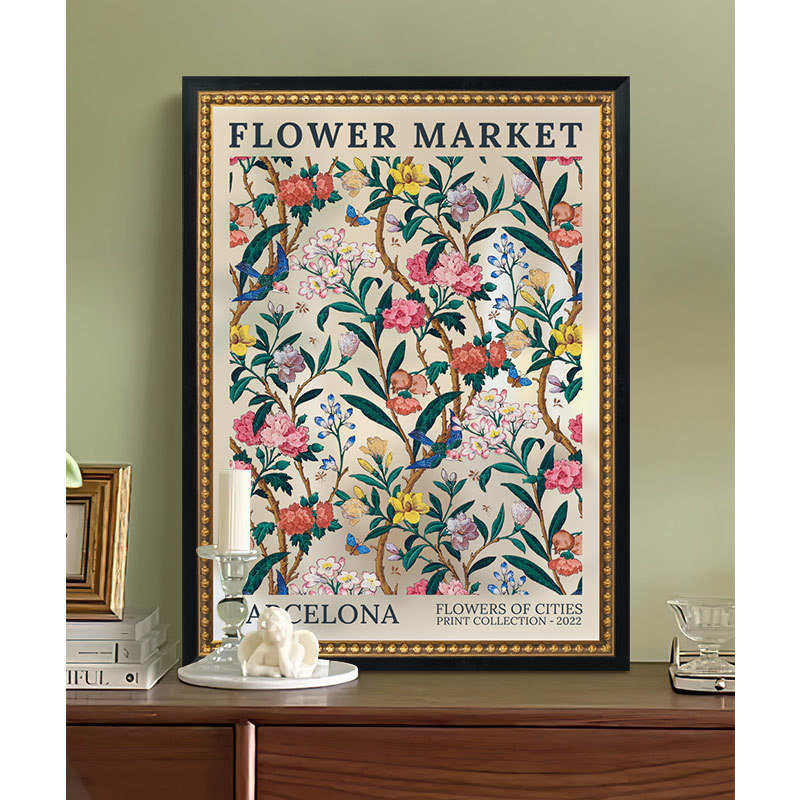 画花鸟复古挂画镜面玄关卧室画客厅摆软装饰画美式法式现代镜子装,家居饰品,现代装饰画,淘宝优惠券,粉丝福利购,淘宝优惠卷