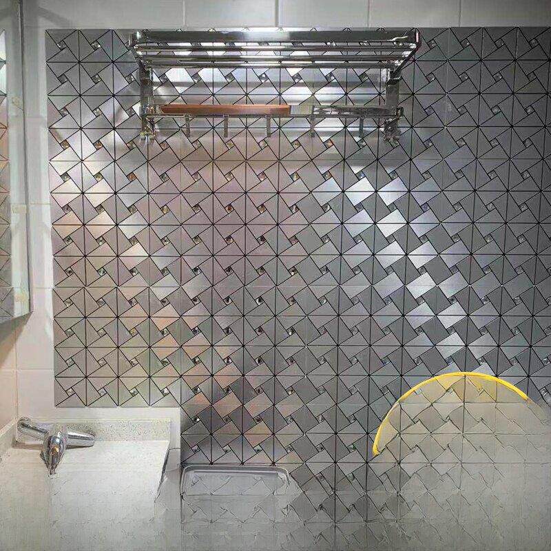 自粘金属铝塑板3D立体防水墙贴客厅电视背墙卫生间吧台收银台装饰