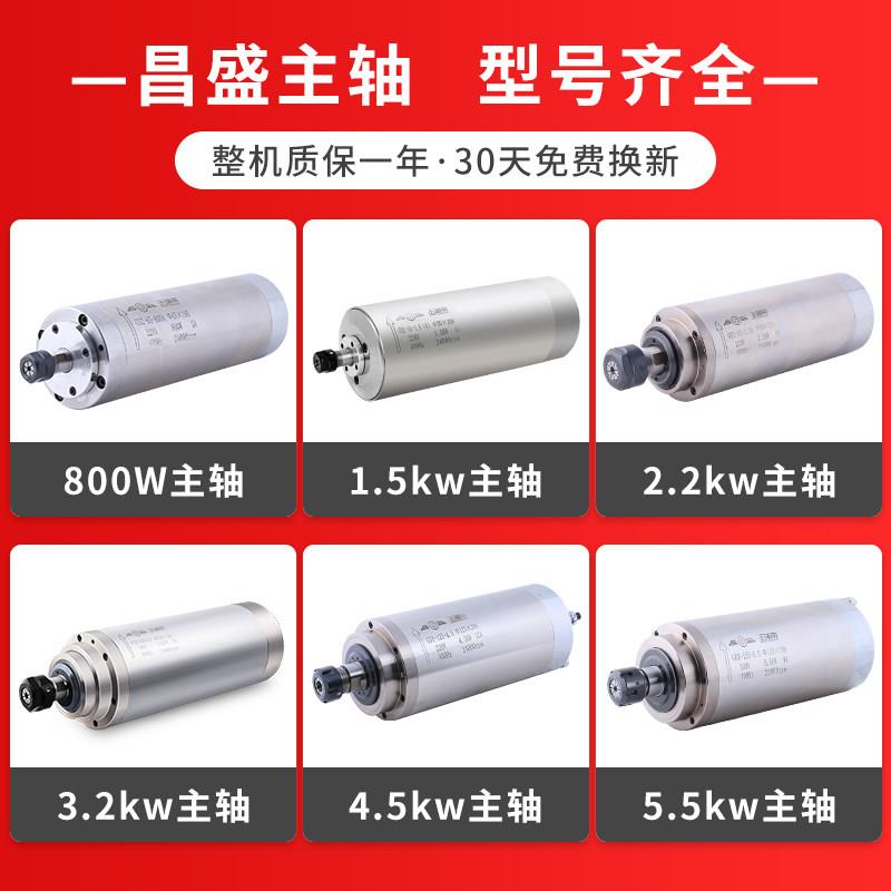 雕刻机主轴电机昌盛水冷高速电主轴动力头雕刻机主轴电机火速机电