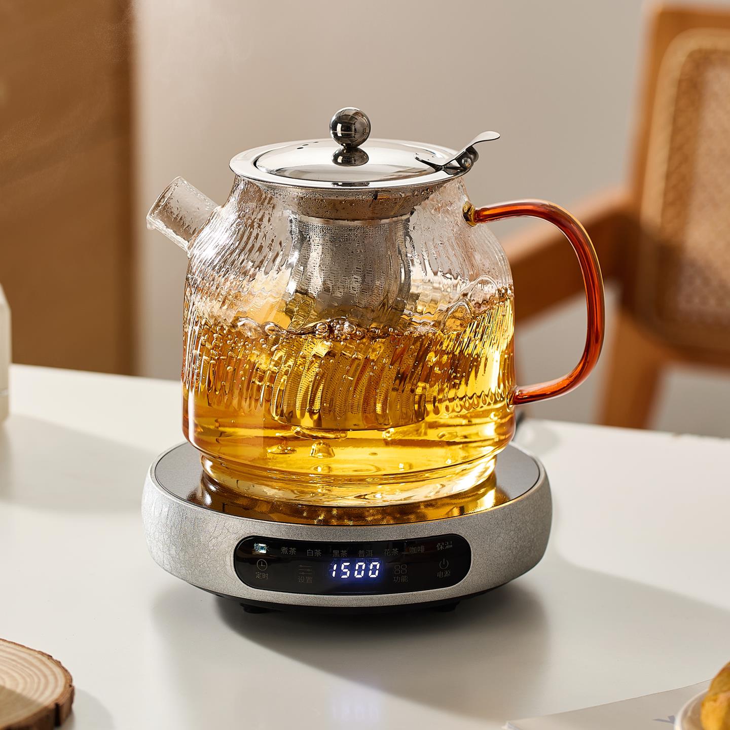 忆壶茶玻璃煮茶壶养生套装多功能黑晶炉煮茶器大容量煮花茶烧水壶