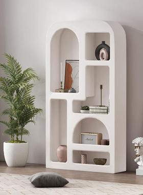 客厅置物子法架落地展示柜LIB白色品陈列柜式书柜小拱形柜洞穴产
