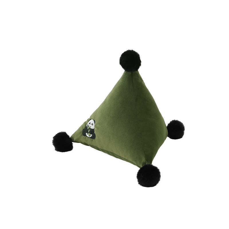 新中式抱枕ins风沙发靠枕床头靠枕三角异形动物抱枕套办公室靠垫