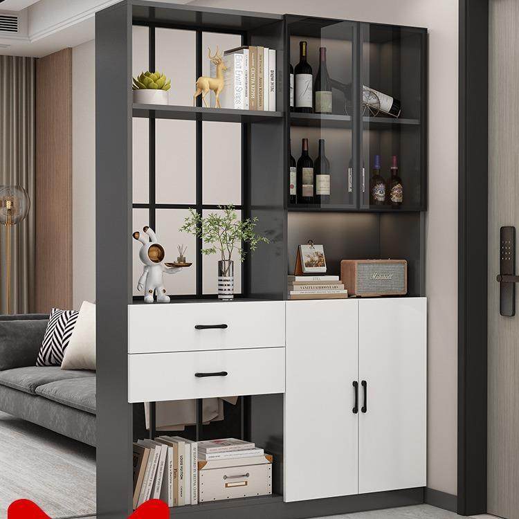 实木入户玄关柜轻奢屏风柜简约现代小户型储物酒柜新款客厅隔断柜