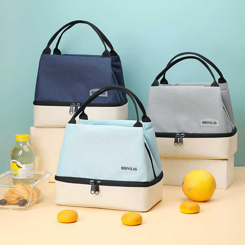 新款多巴胺双层时尚撞色带饭餐冰包外出保鲜野餐包便携手提保温包,厨房/烹饪用具,冰格/制冰袋,淘宝优惠券,粉丝福利购,淘宝优惠卷