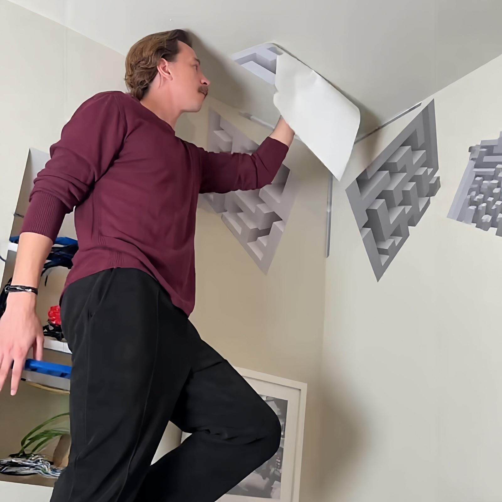 墙角裸眼3d立体浮雕墙贴自黏贴纸室内装修墙壁画四维贴纸软装墙贴