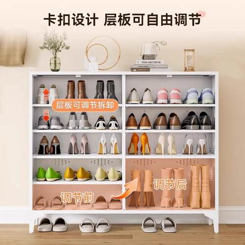 钢制鞋柜家用带门口门外走廊楼道大容量锁收纳JYDA-02新鞋架爆款