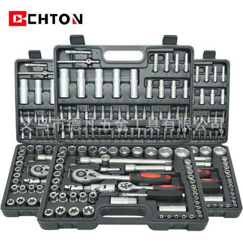 哑光108件套连体黑盒亚光24齿棘轮扳手套筒组套家用修车大飞工具