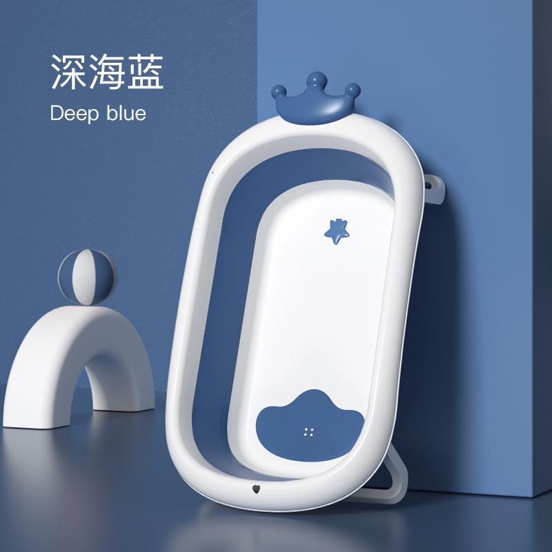 婴儿浴盆宝宝折叠洗澡盆儿童可坐躺沐浴盆幼儿洗澡座椅可坐可躺桶