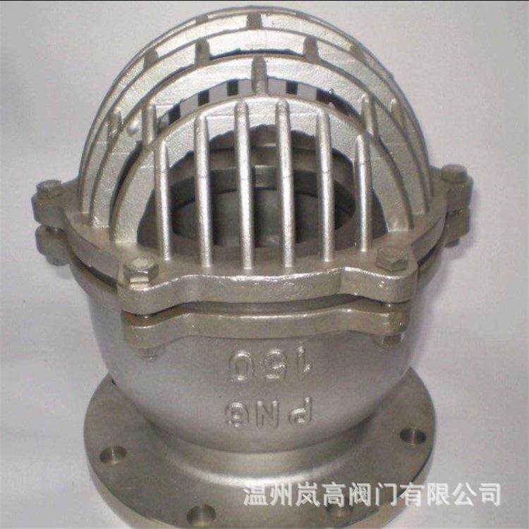 制造H42W-6P不锈钢材质水泵吸水逆止阀法兰连接DN100