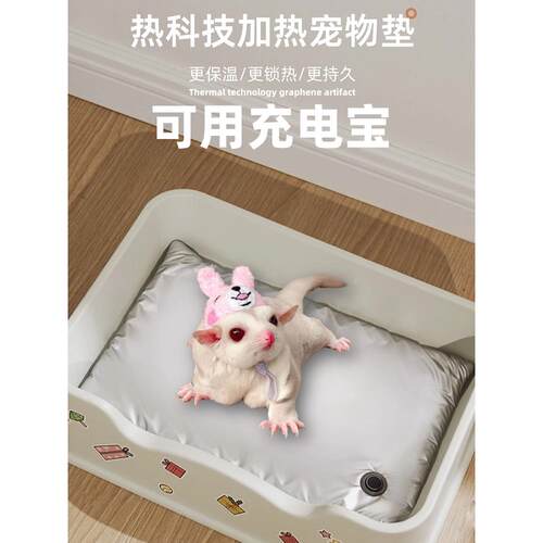 糖滑翔机加热垫到Heattech不插电热毯USB宠物猫特殊恒温小狗和小