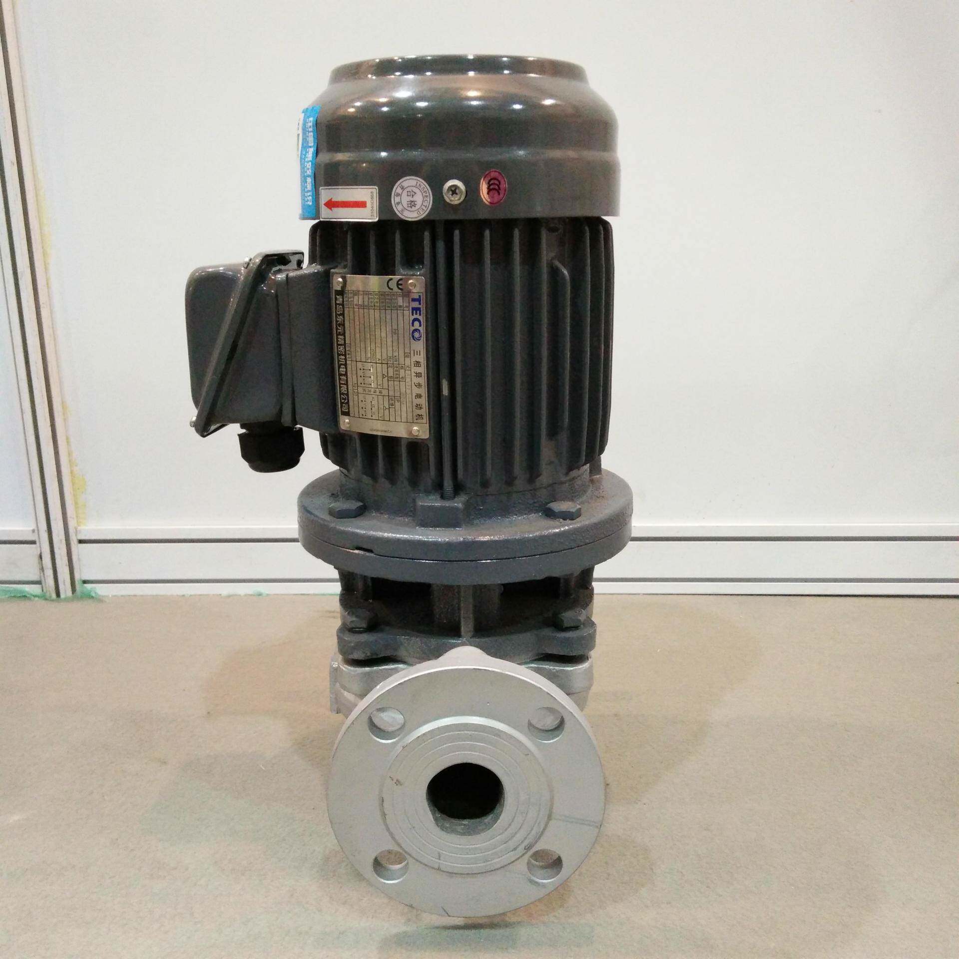 3.7KW冷却机立式离心水泵 3寸耐腐蚀冷热管道泵DN80 东元电机5HP