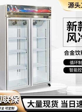 新款风冷天霜晶冻柜冷藏网红商用冷柜冰箱冰柜双门食品保鲜冷藏