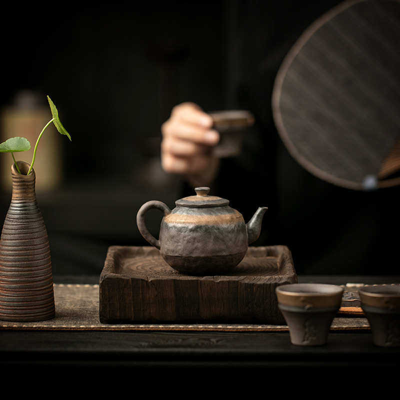 粗陶复古手工茶壶陶瓷沏茶小壶老岩泥侘寂风泡茶器带过滤家用单壶,餐饮具,茶壶,淘宝优惠券,粉丝福利购,淘宝优惠卷