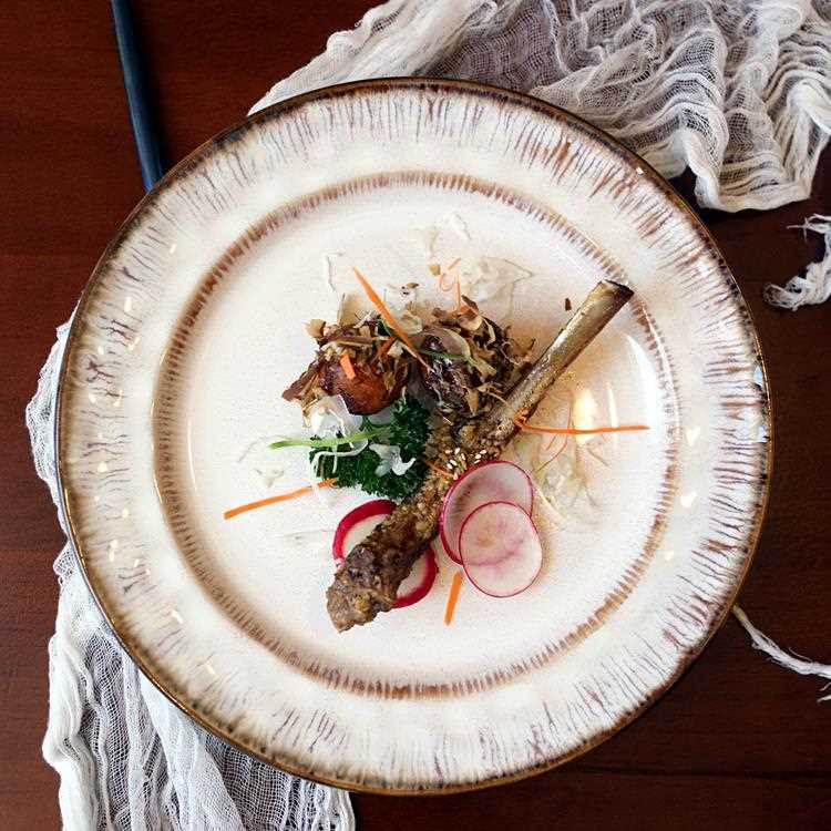 朗汀盘子创意个性家用欧式牛排餐盘陶瓷网红餐盘大号日式菜盘