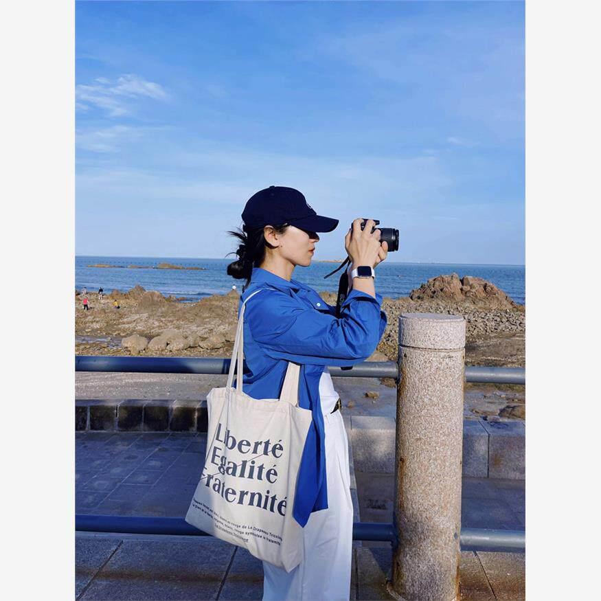 NextMary港风宽松蓝色长袖衬衫女春夏季复古显白衬衣宽松外搭上衣