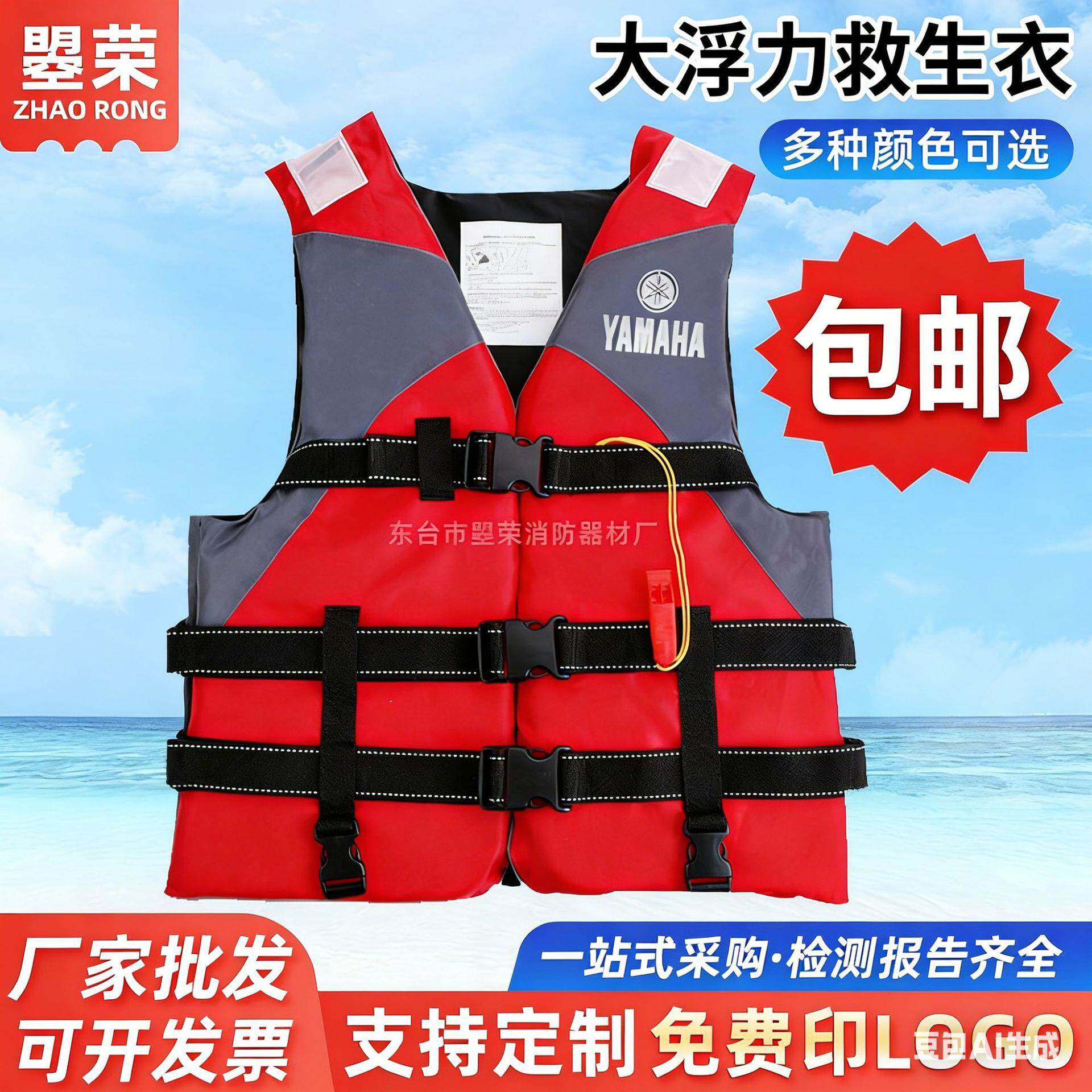包邮 成人救生衣大浮力船用工作户外泡沫背心ccs景区漂流游泳马甲