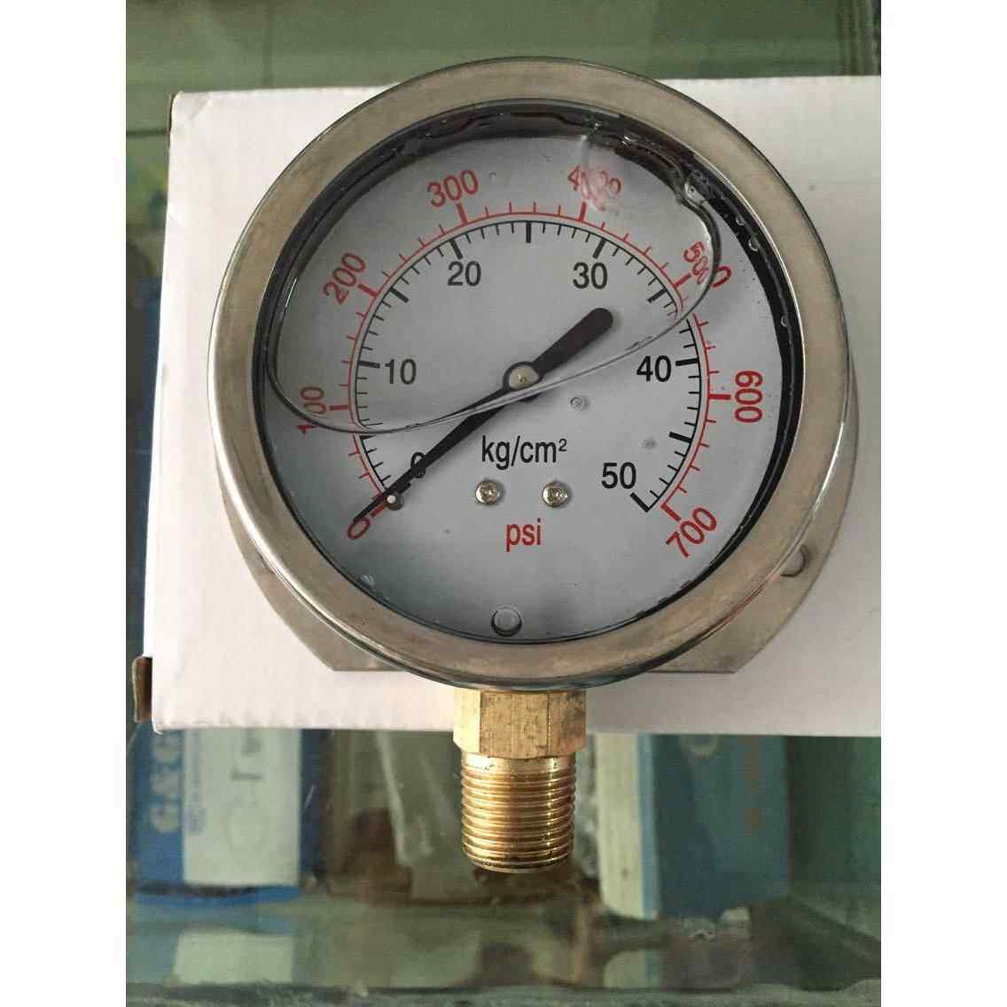 径向带边耐震压力表 表盘直径60MM 10KG 140PSI YN60T 14*1.5