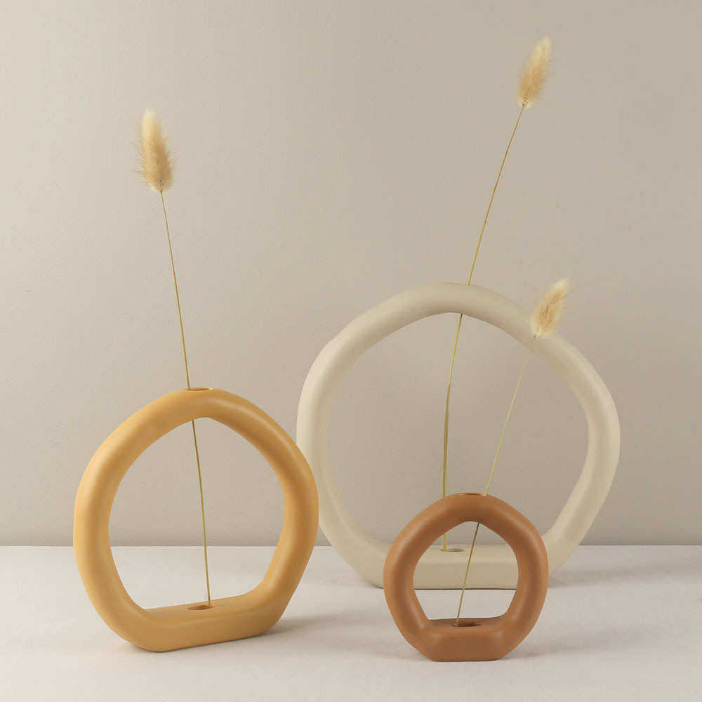 现代简约陶瓷装饰花插 玄关客厅家居摆设装饰品 样板房创意花瓶,家居饰品,花瓶,淘宝优惠券,粉丝福利购,淘宝优惠卷