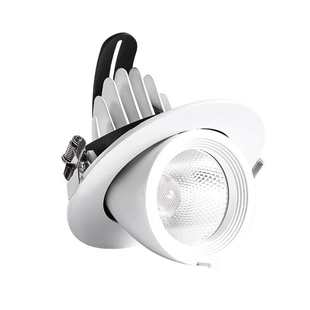 高显色象鼻灯服装 天花筒灯4500k店铺商用 店专用可调角度led嵌入式