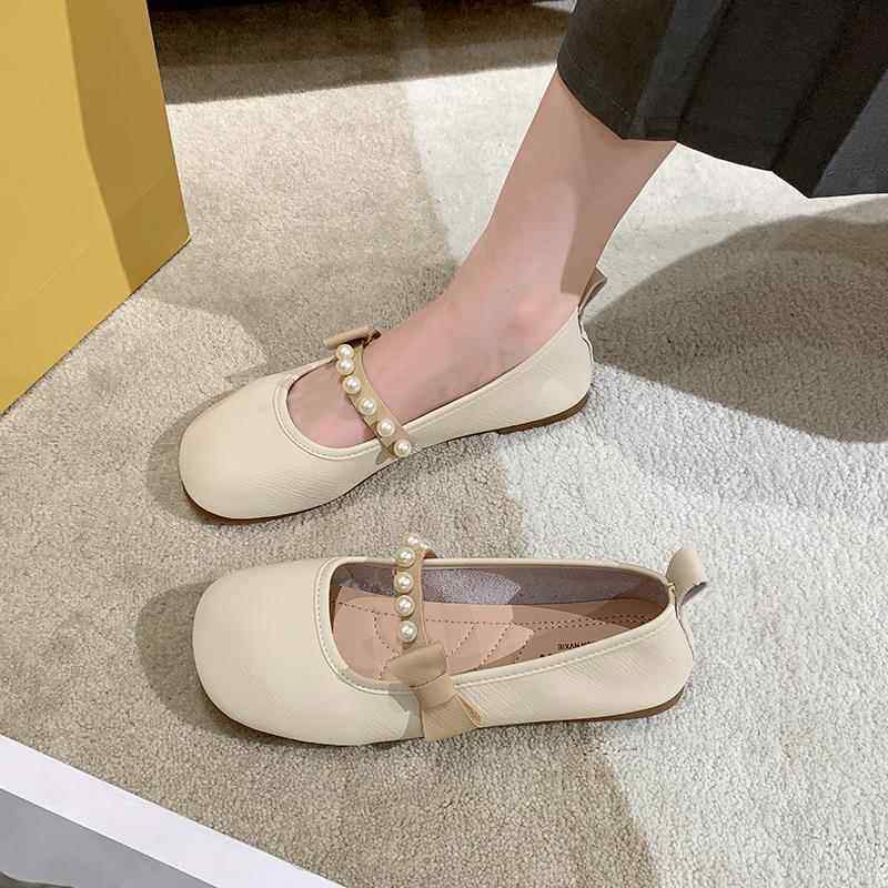 春季软底浅口单鞋女2026新款一脚蹬玛丽珍鞋大尺码豆豆鞋0120e,女鞋,时装靴,淘宝优惠券,粉丝福利购,淘宝优惠卷