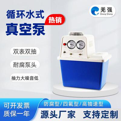 SHZ-DIII型循环水真空泵无油静音实验室防腐抽气泵双表双头抽气