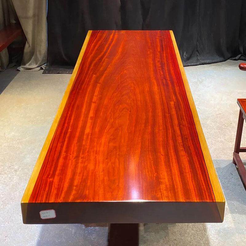 新款红花梨办公大板泡茶桌家用长桌黑檀商用会议桌原木实木工作台