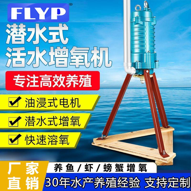 潜水曝气增氧机鱼塘水产养殖虾蟹池塘底部爆气制氧机制氧增氧神器