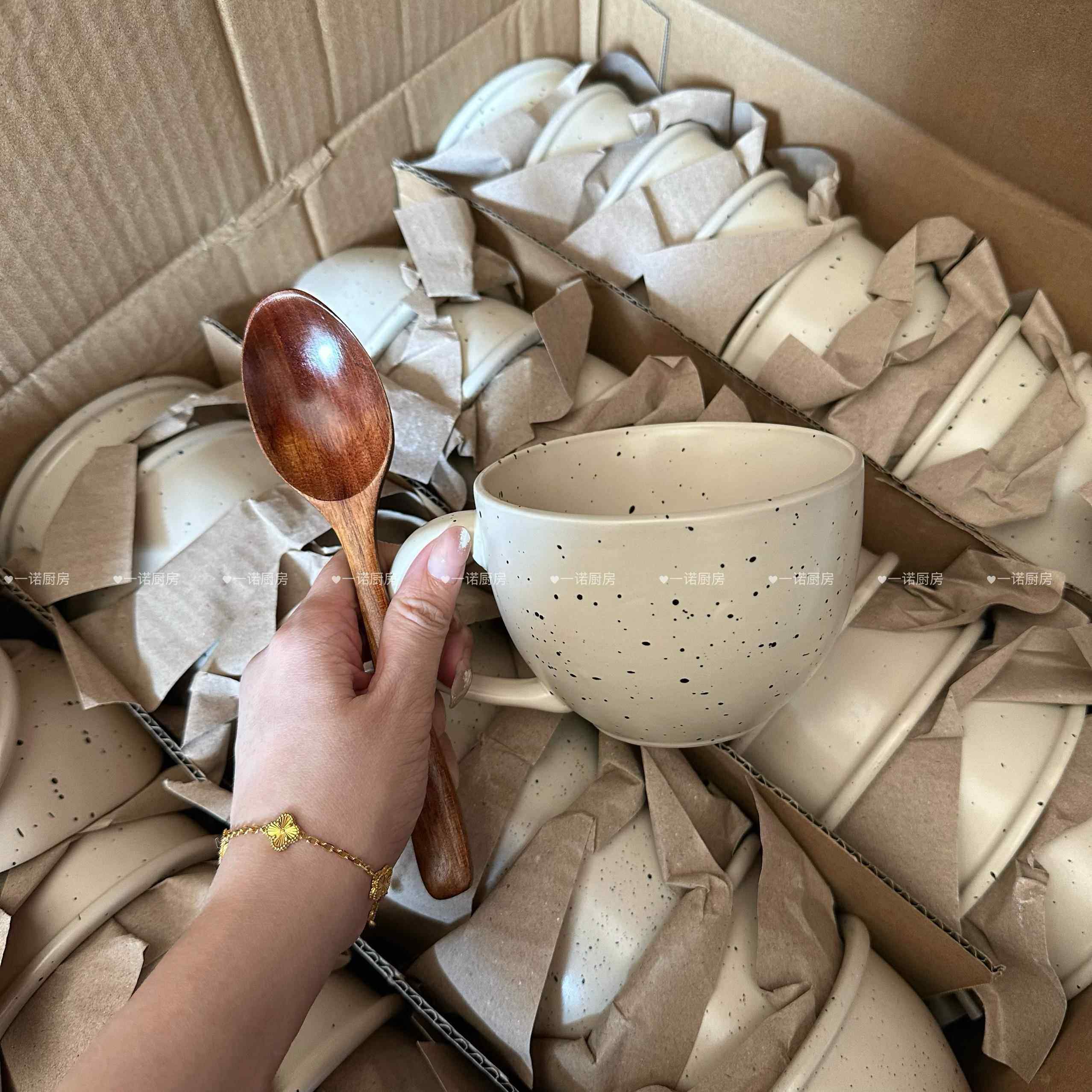 一诺厨房inn泼墨陶瓷碗酸奶碗早餐杯高颜值好看家用ins风沙拉碗,餐饮具,碗,淘宝优惠券,粉丝福利购,淘宝优惠卷