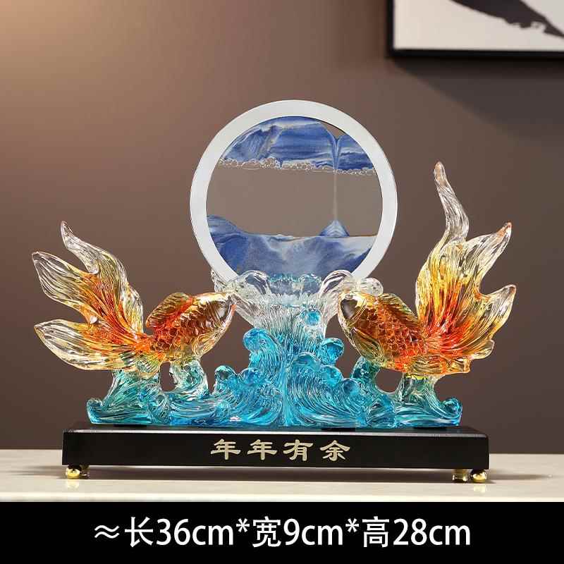 正品年年有余 礼招财鱼摆件余办公室客厅酒电视柜柜家居装饰品乔