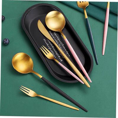 Knife, fork, spoon chopsticks set thin style simple and luxu