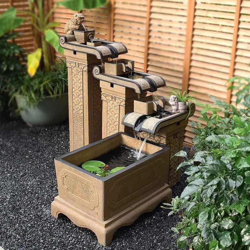 流水摆件户外阳中台大型新式鱼循环水SGT鱼景观缸庭院装池饰造景