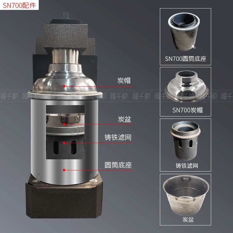 福千炉点碳机商用点碳器燃炭机烧炭机生炭炉自动室内点炭碳炉配件