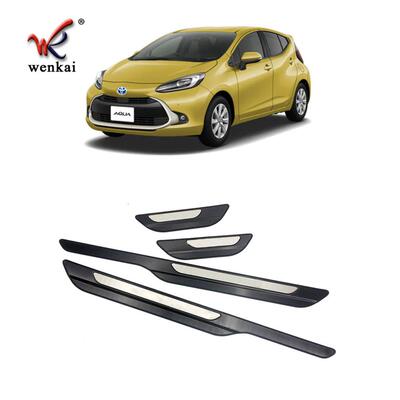 适用于21款丰田Aqua改装外门槛条护板 脚踏板防擦专用装饰条