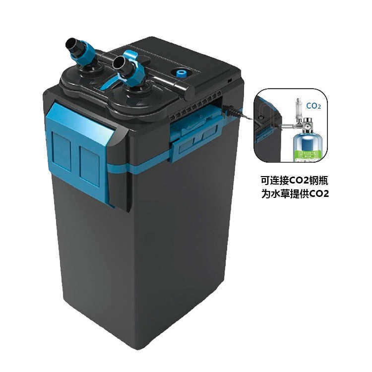 建荣鱼缸外置滤桶新款 水族过滤桶过滤器内置加热棒可连接CO2钢瓶