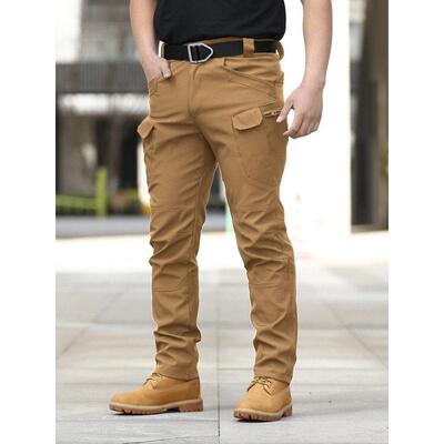 Men Tactical Pants equipped stretched waistband pockets