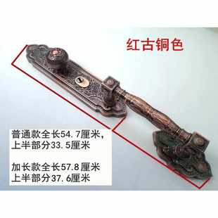 锌合金执手仿古面板 豪华防盗门别墅门大圆形把手 仿铜大拉手